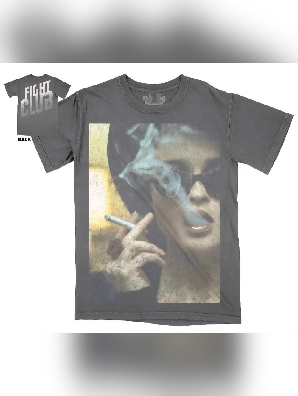 Fight Club Rucking Fotten Movie T-Shirt Retro Smoking Scene "It's A Lie" Size L